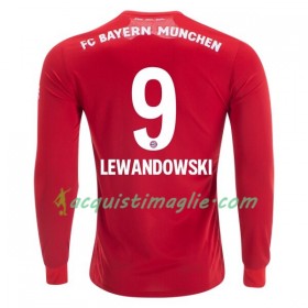 Divisa di Calcio Bayern Monaco Robert Lewandowski 9 Prima 2019/2020 Manica Lunga
